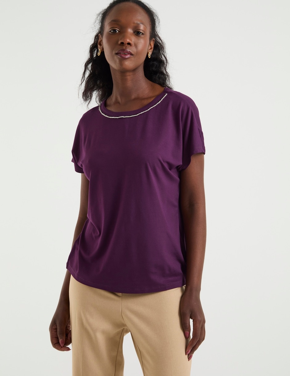 Blusa manga corta para mujer