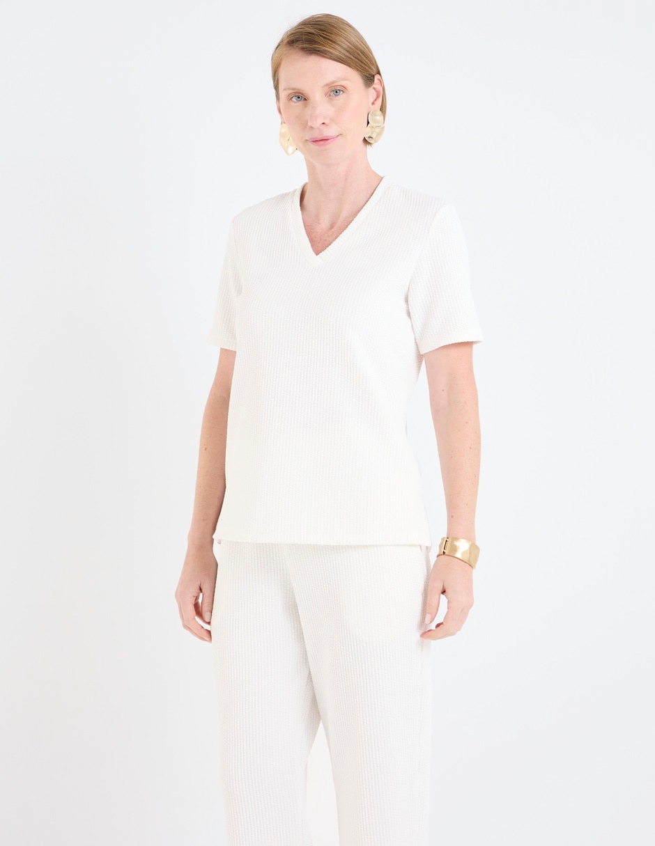 Blusa manga corta para mujer