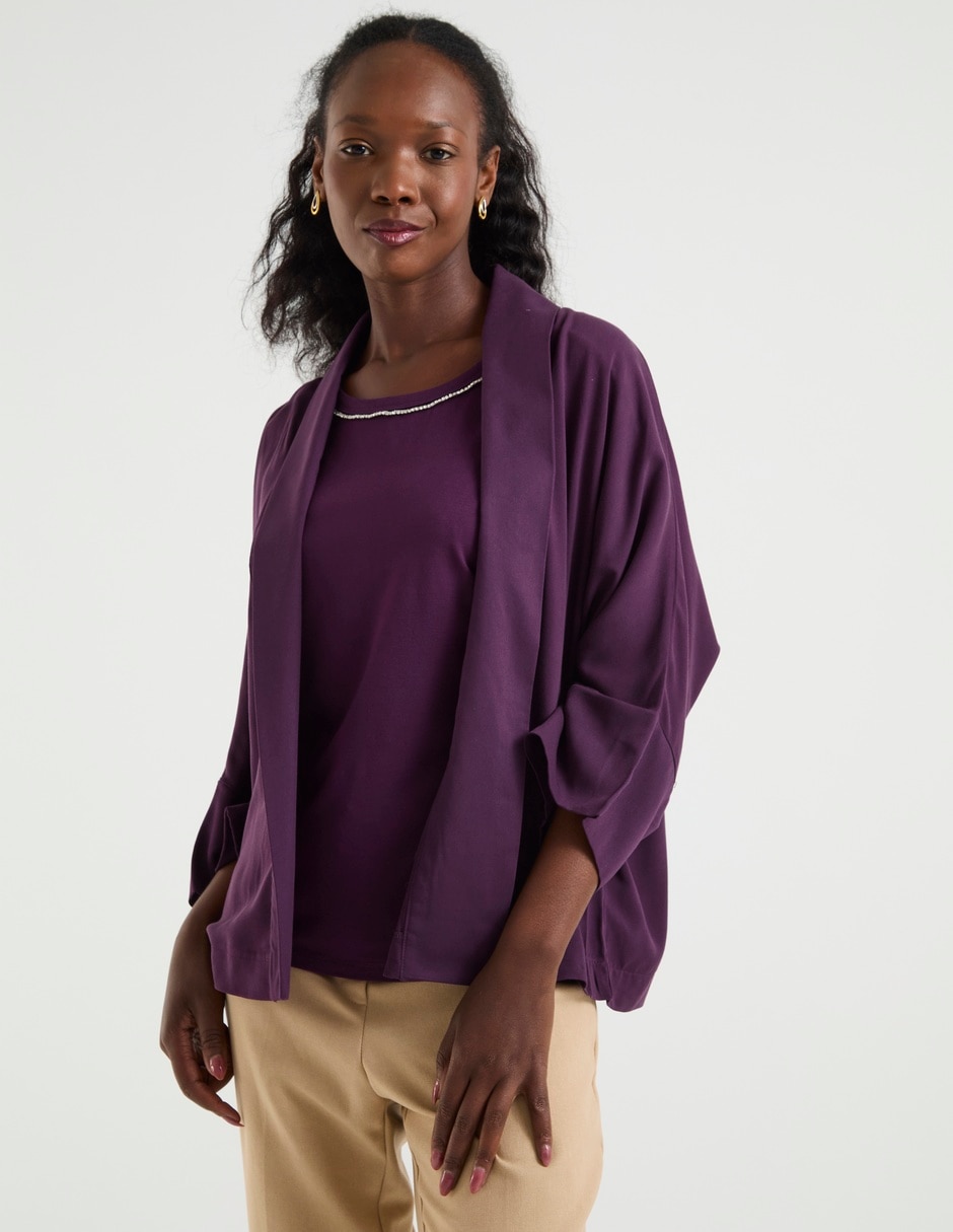Blusa manga 3/4 para mujer