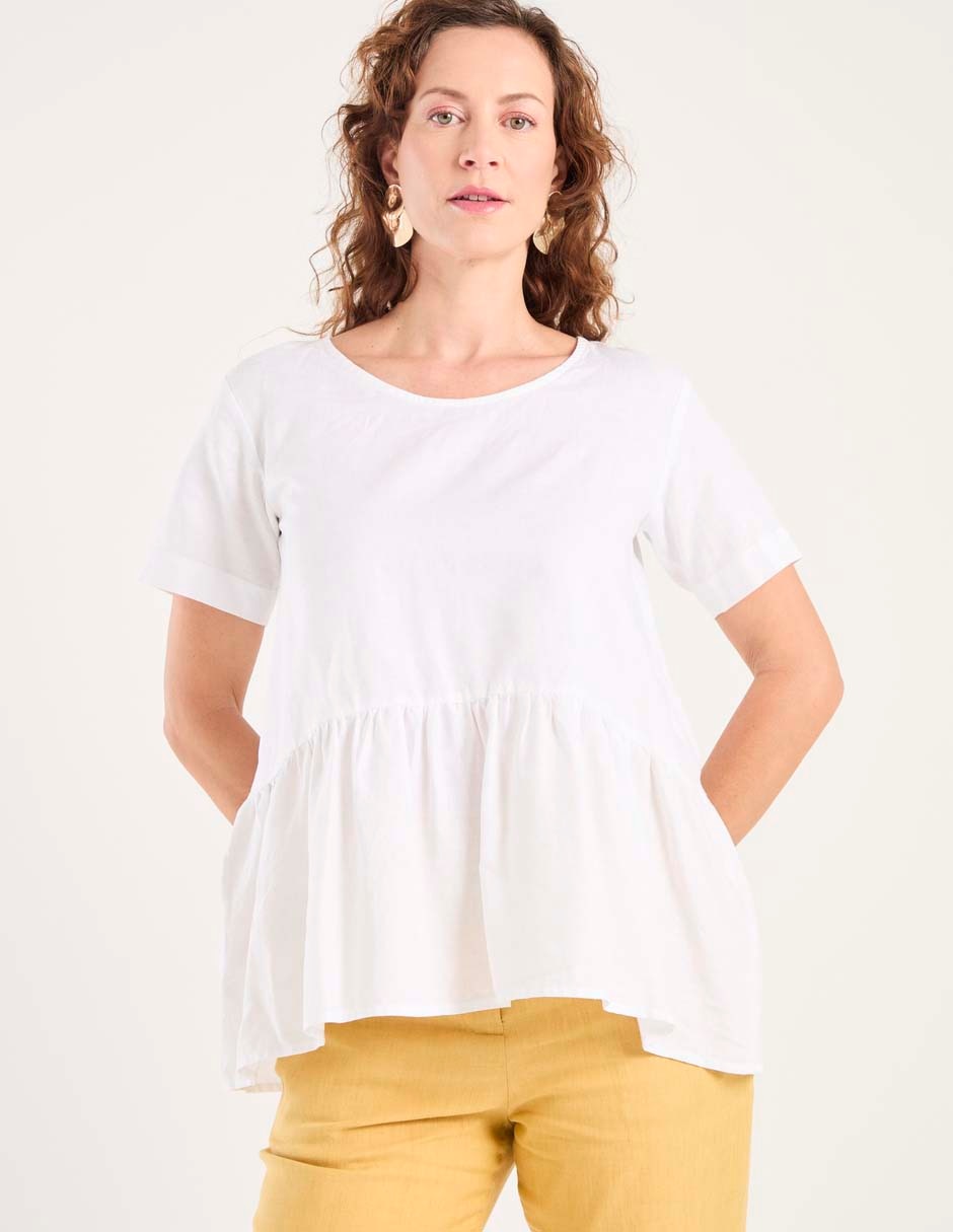 Blusa manga corta para mujer