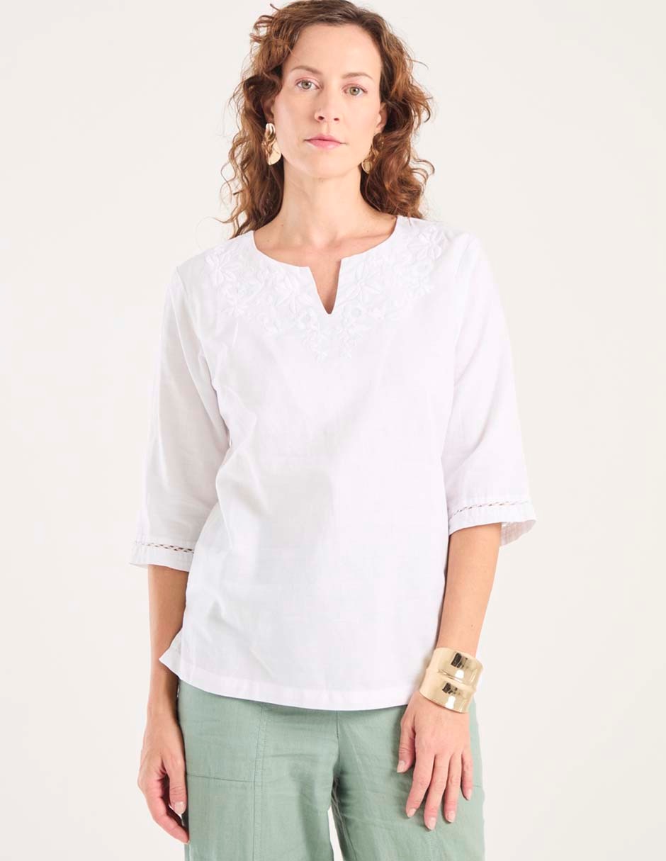 Blusa manga 3/4 para mujer Blusa manga 3/4 para mujer