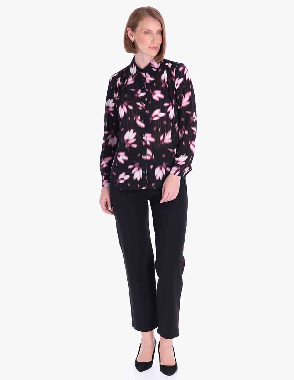 Blusa camisera manga larga para mujer 3
