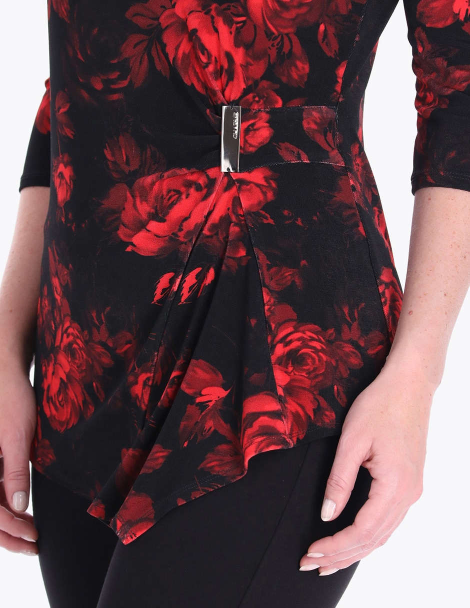 Blusa túnica manga 3/4 para mujer 4