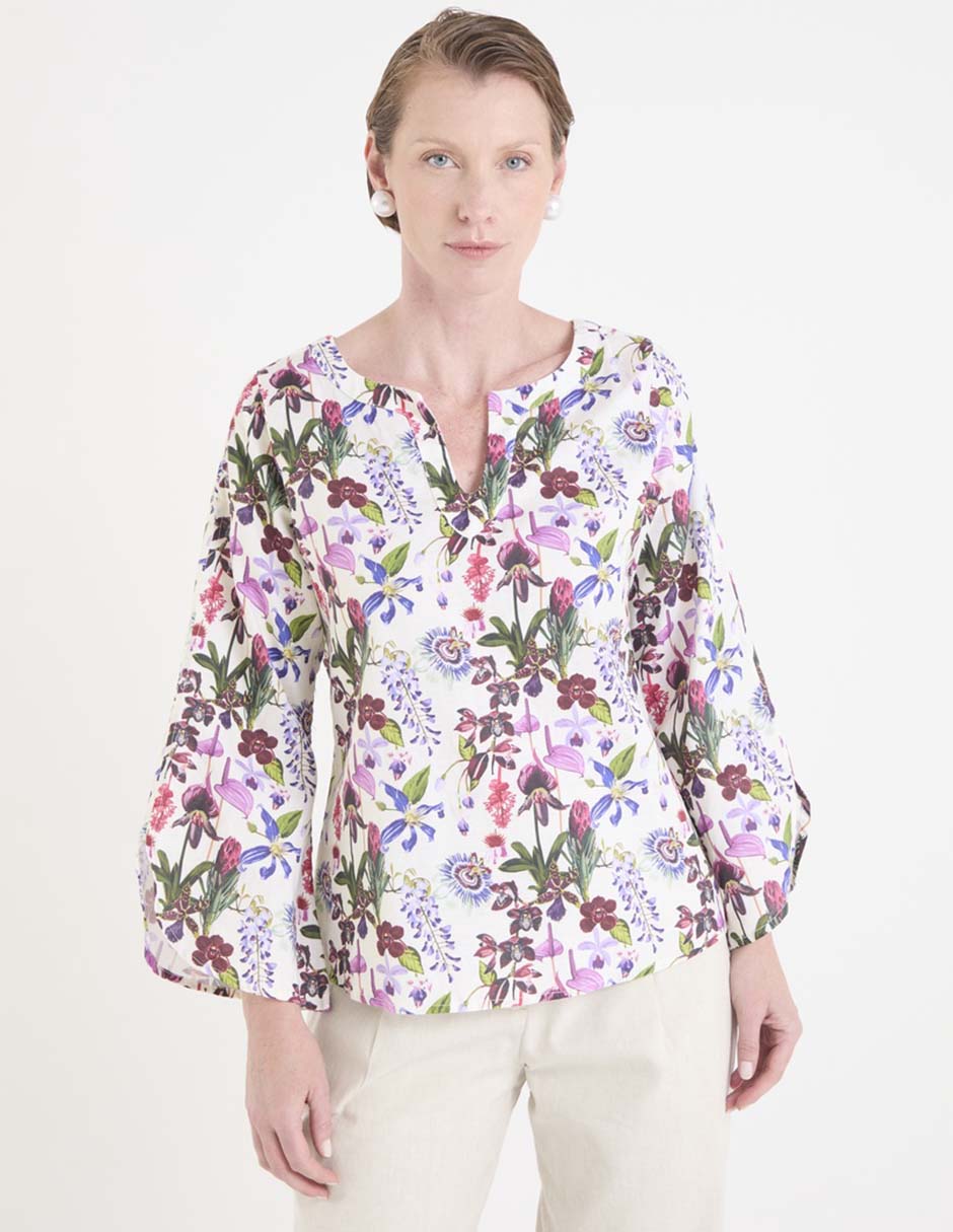 Blusa manga larga para mujer