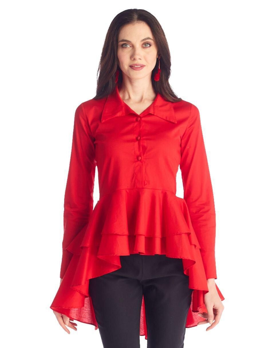 Blusa manga larga para mujer