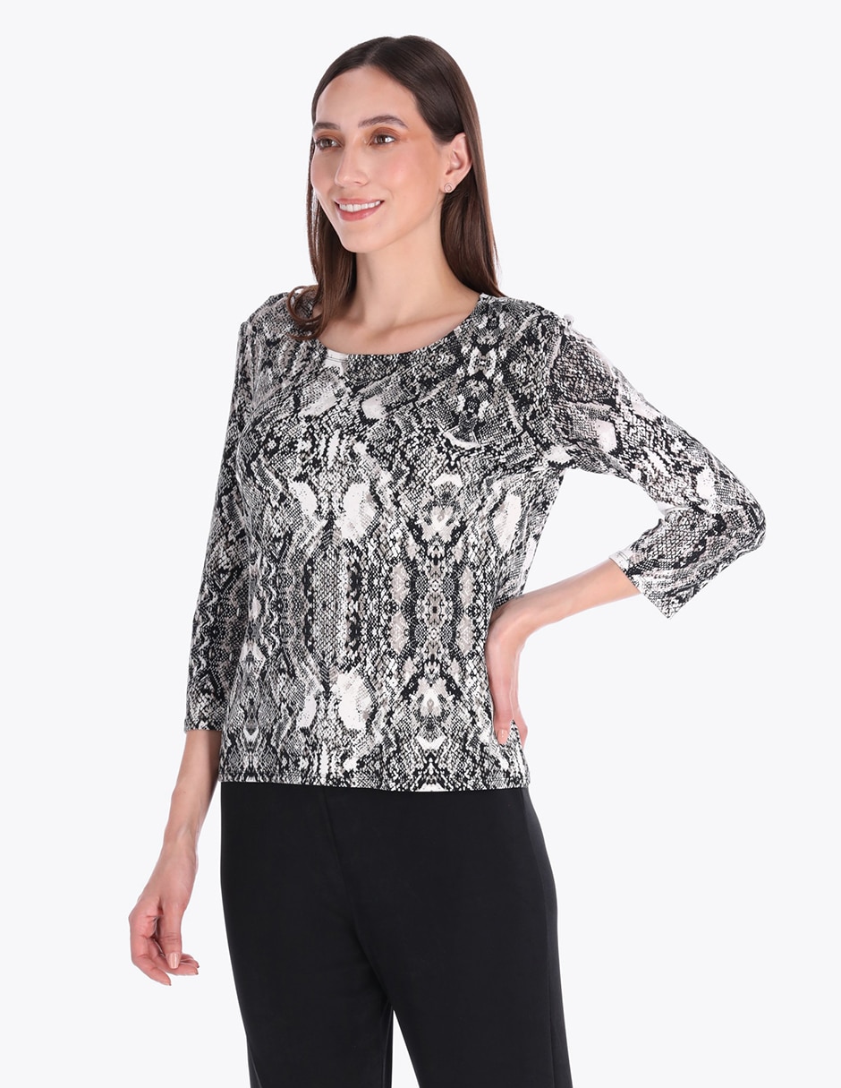 Blusa manga 3/4 para mujer Blusa manga 3/4 para mujer