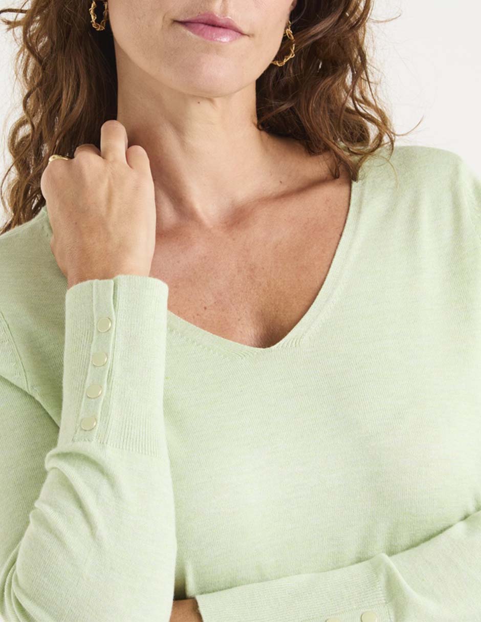 Suéter cuello v para mujer 4