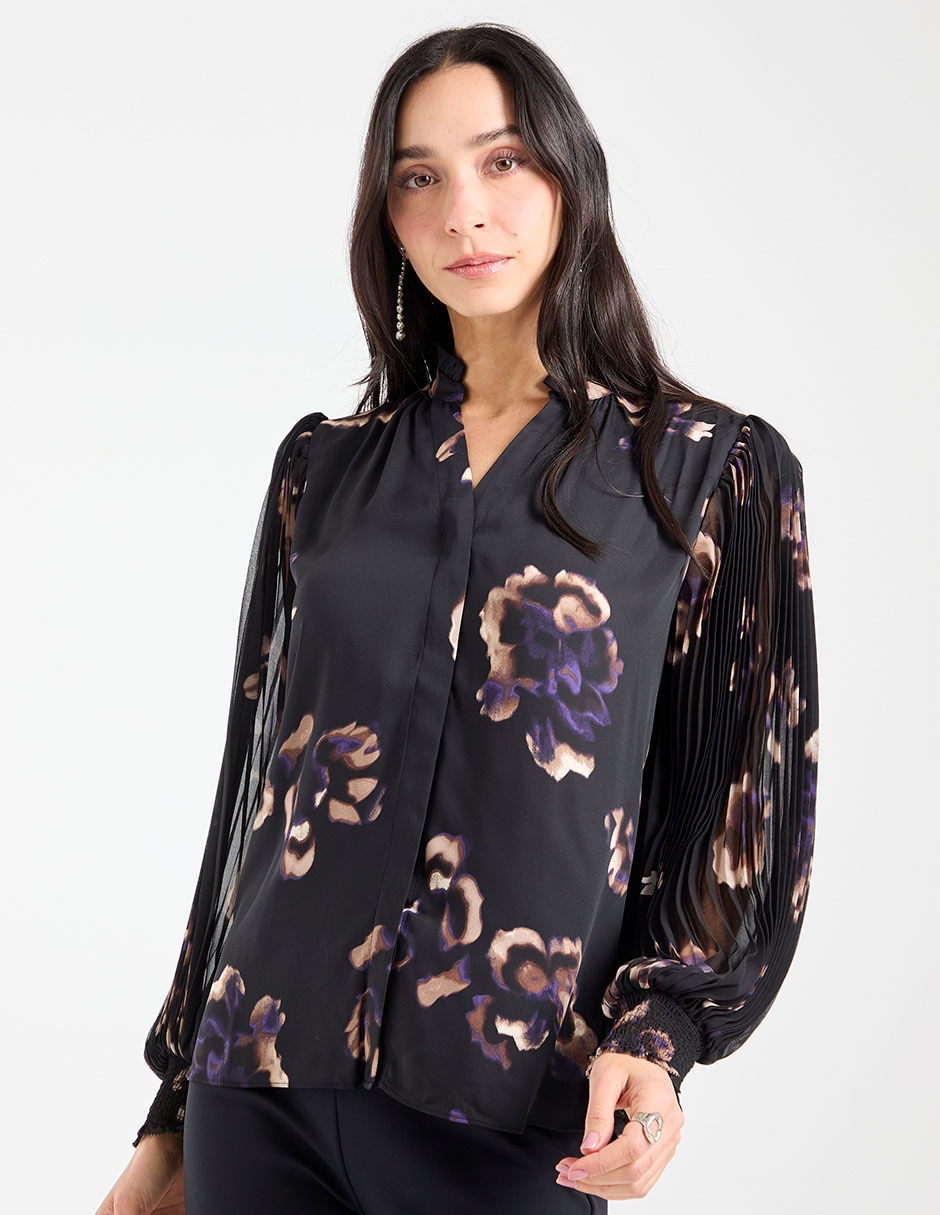 Blusa manga larga para mujer