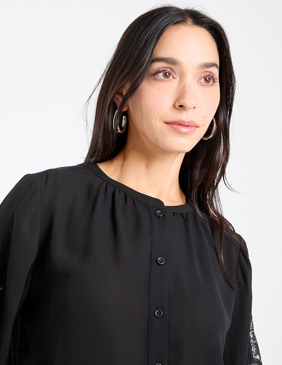 Blusa manga larga para mujer 4