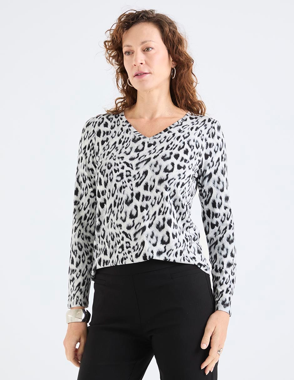 Blusa manga larga para mujer