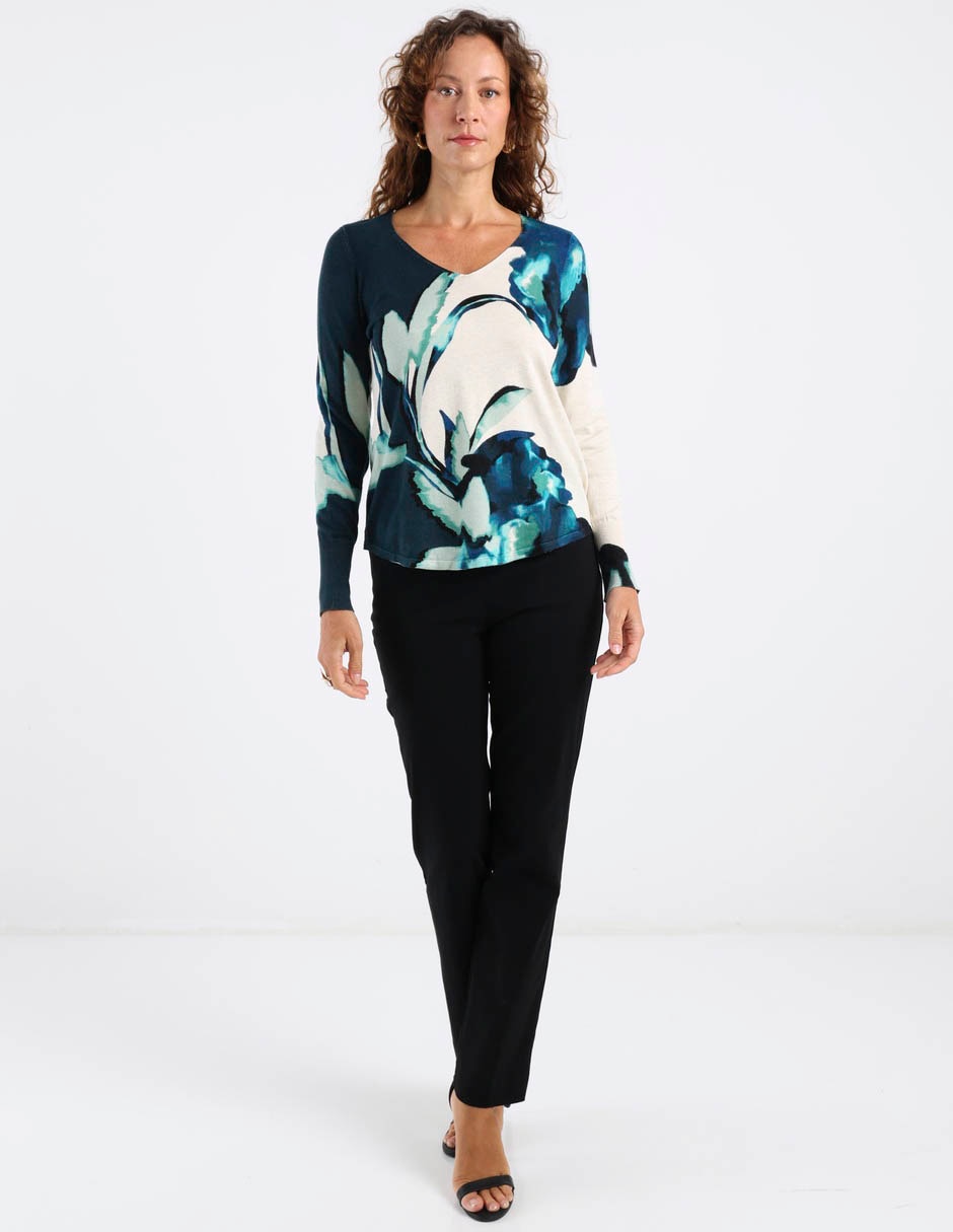 Suéter cuello V para mujer 3