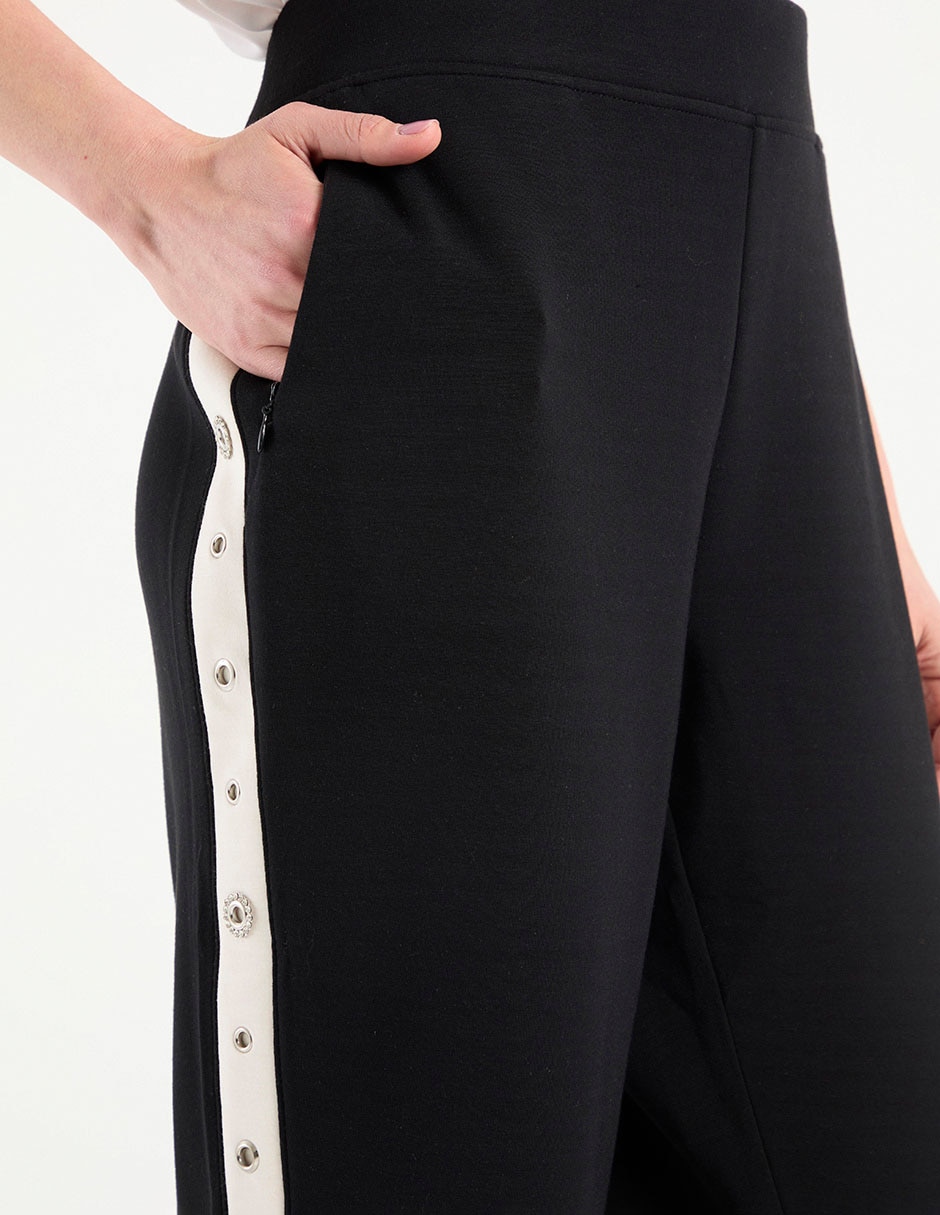 Pants straight con elástico para mujer 4