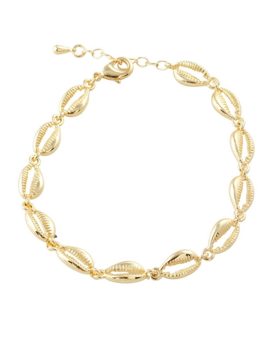 Pulsera Conchelia con acabado baño de oro 18 K