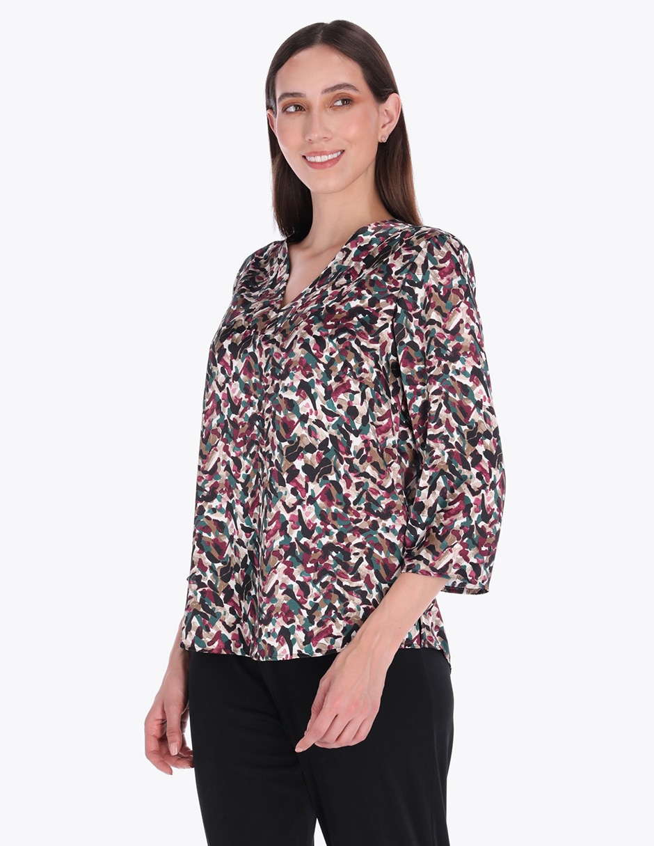 Blusa manga 3/4 para mujer Blusa manga 3/4 para mujer