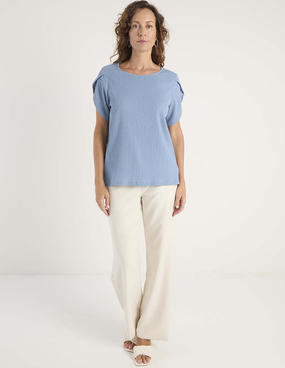 Playera manga corta cuello redondo para mujer 2