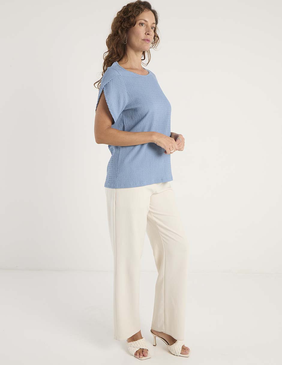Playera manga corta cuello redondo para mujer 3