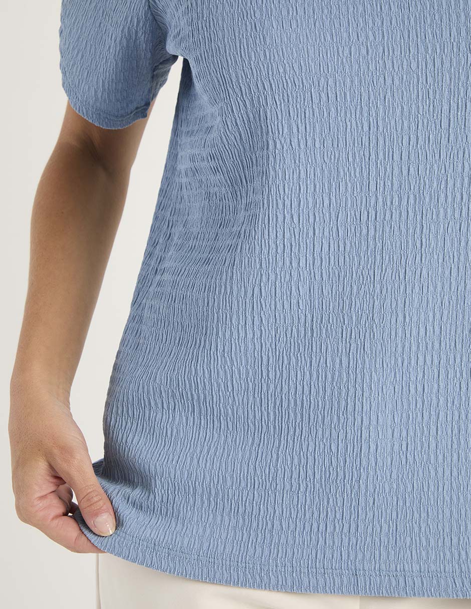 Playera manga corta cuello redondo para mujer 5