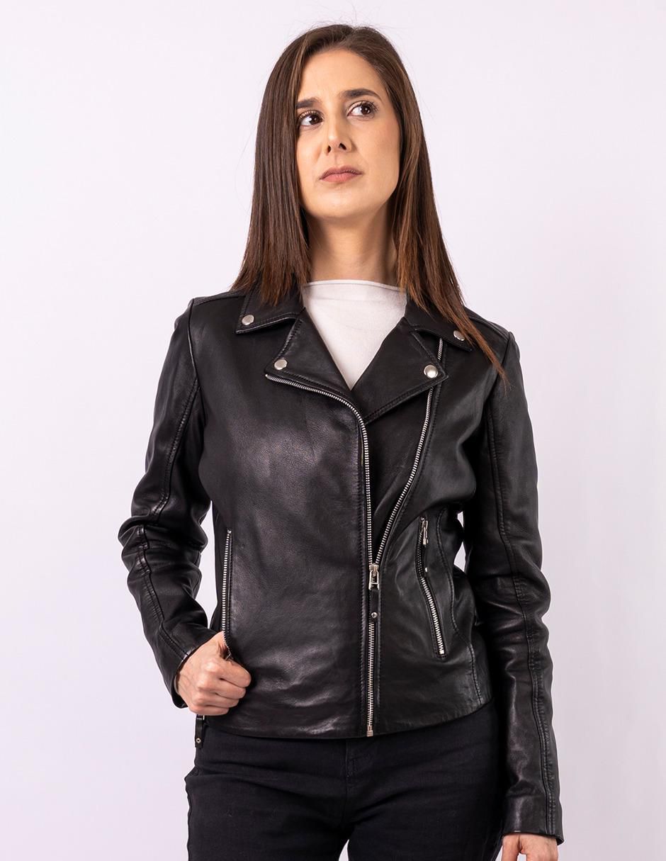 Chamarra para motociclista impermeable de piel para mujer 3