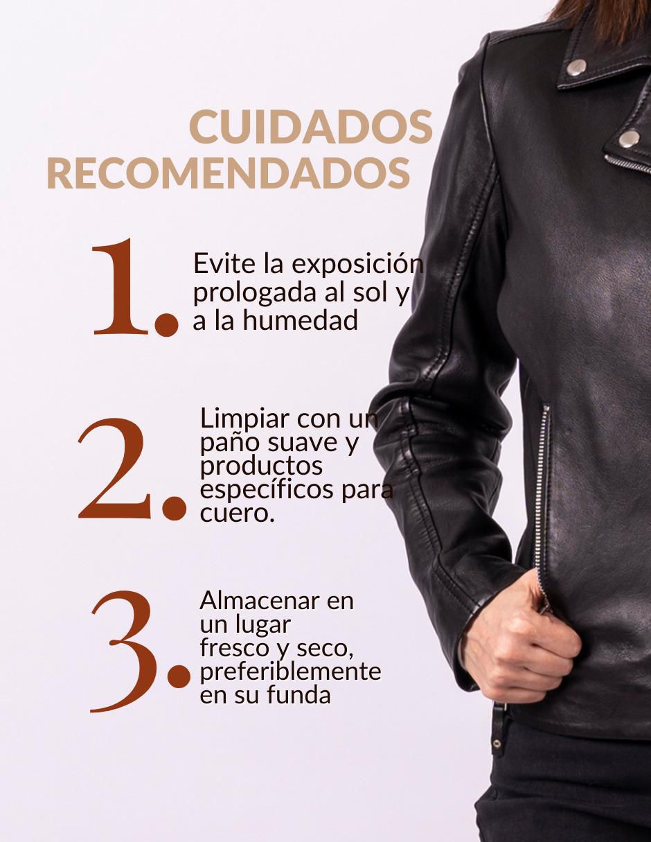 Chamarra para motociclista impermeable de piel para mujer 6