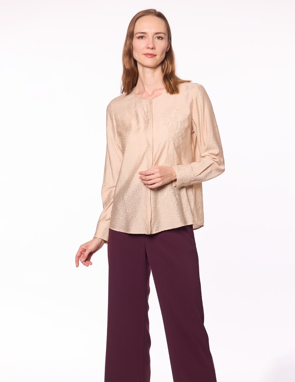 Blusa manga larga para mujer