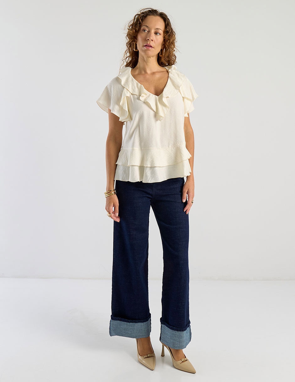 Blusa manga corta para mujer 3
