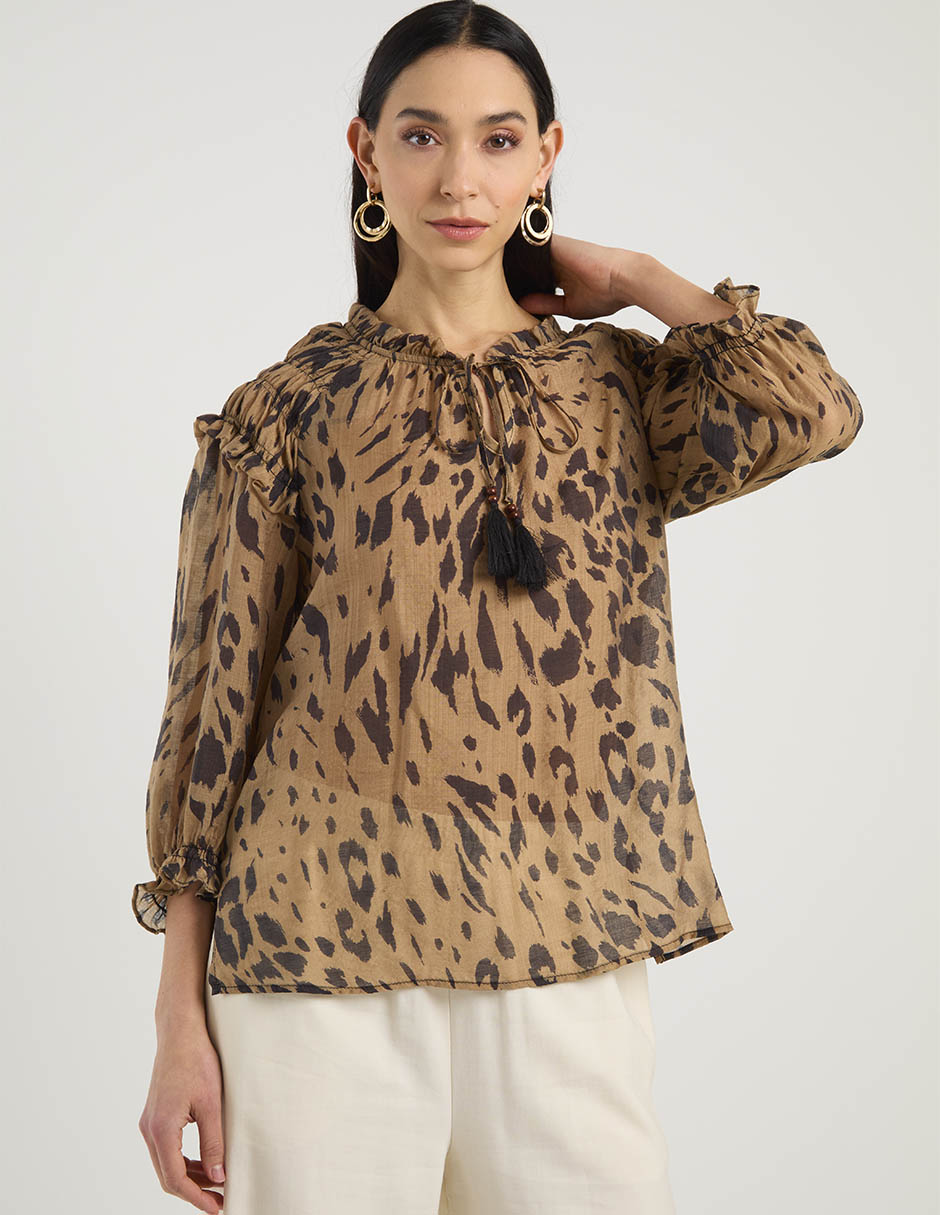 Blusa manga 3/4 para mujer