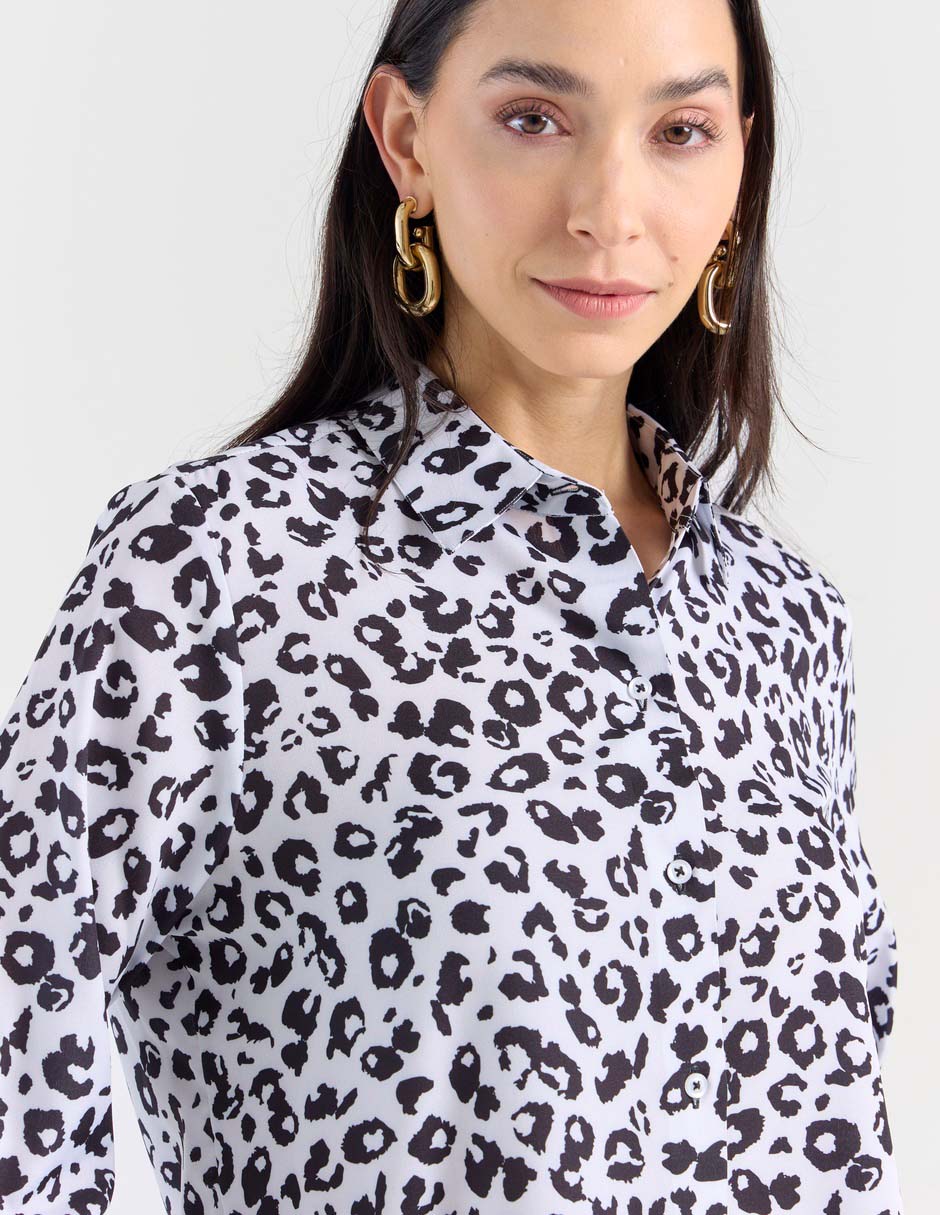 Blusa camisera manga larga para mujer 4