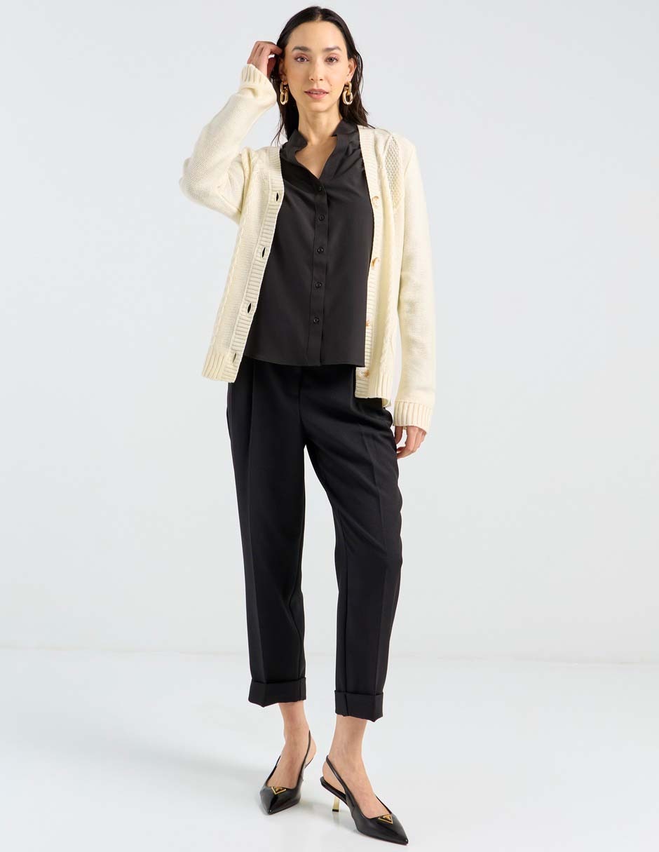 Blusa camisera manga larga para mujer 3