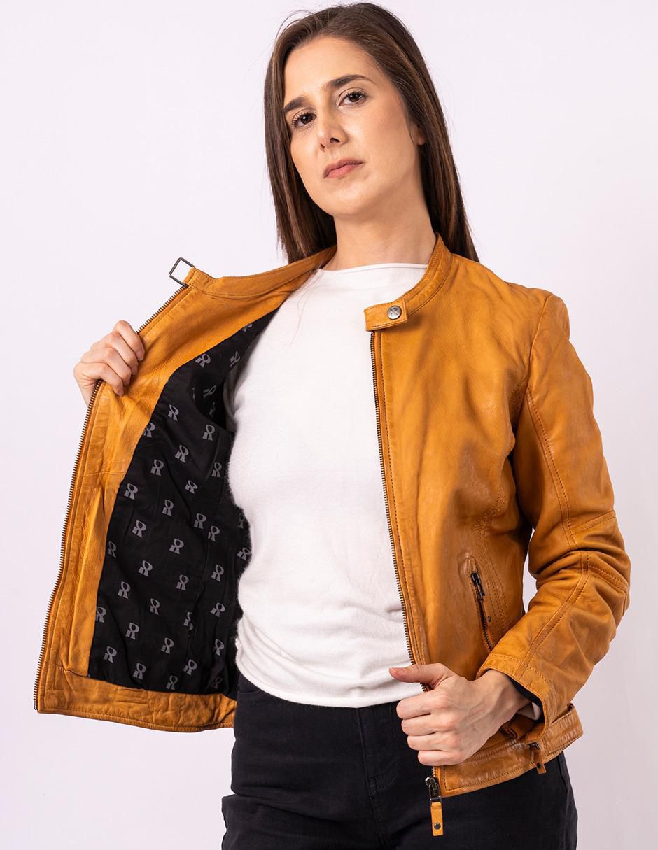 "chamarra" casual pelle royale donna no impermeable "de" piel "para mujer"
