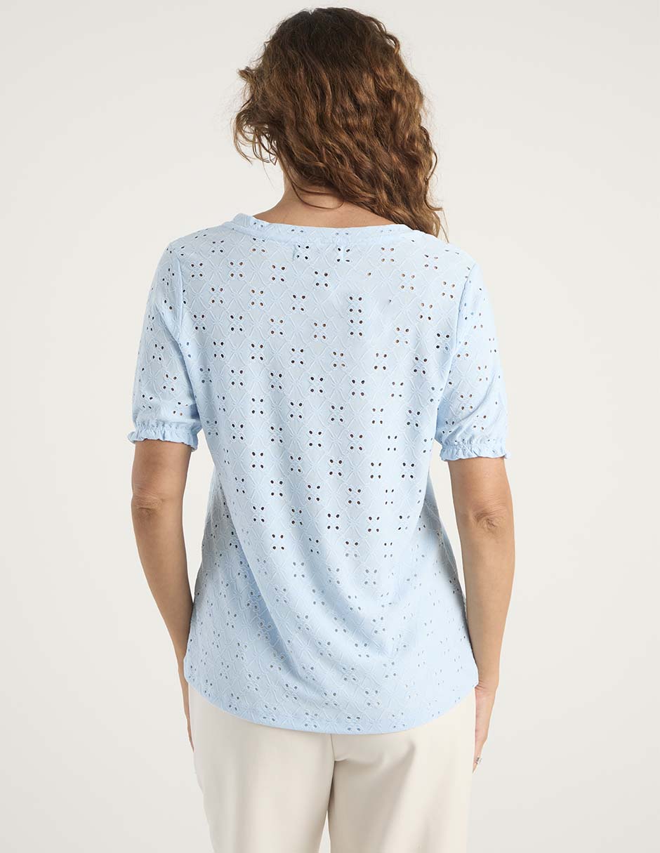 Playera Manga corta cuello V para mujer 6