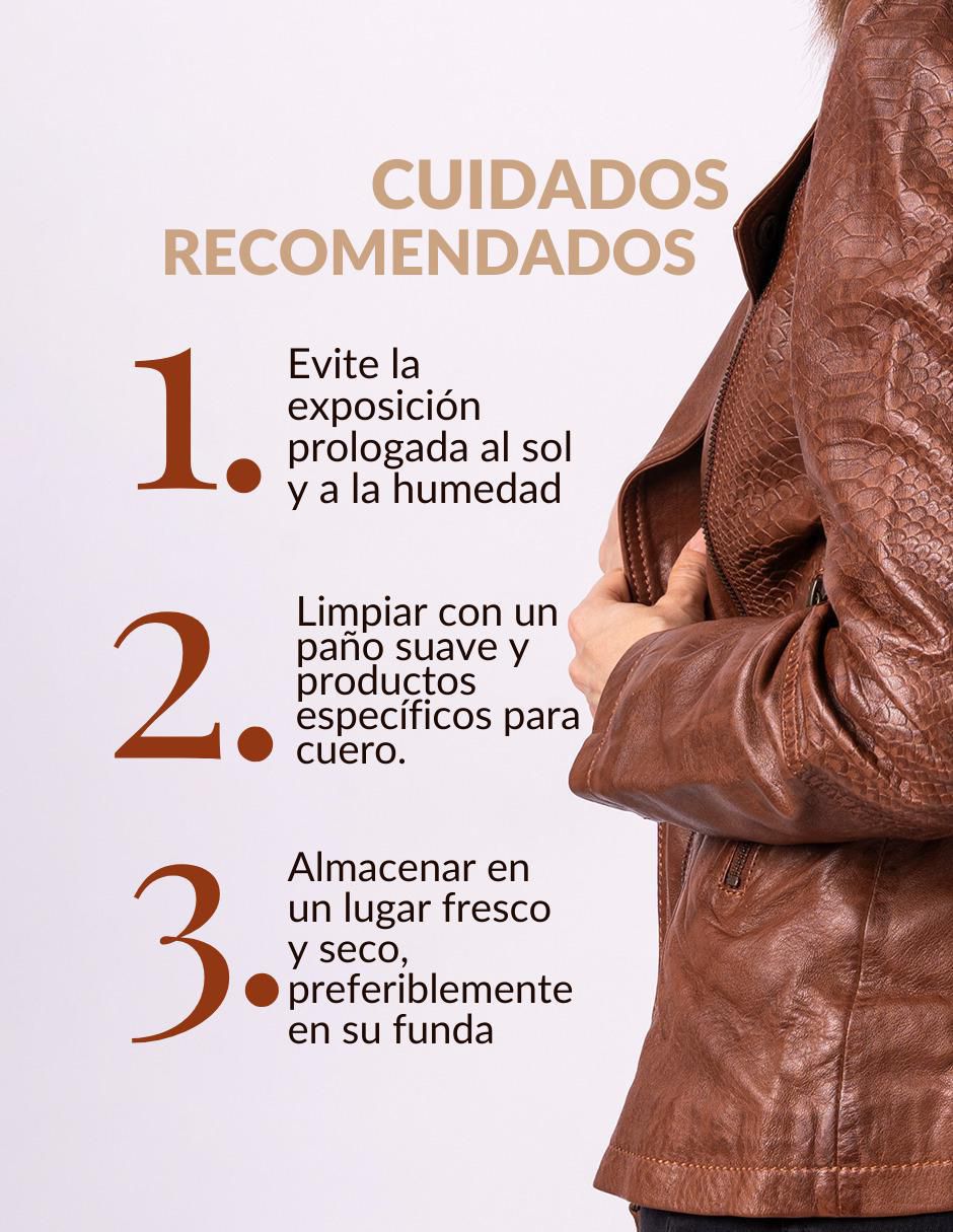 Chamarra casual Italy Donna impermeable de piel para mujer 5