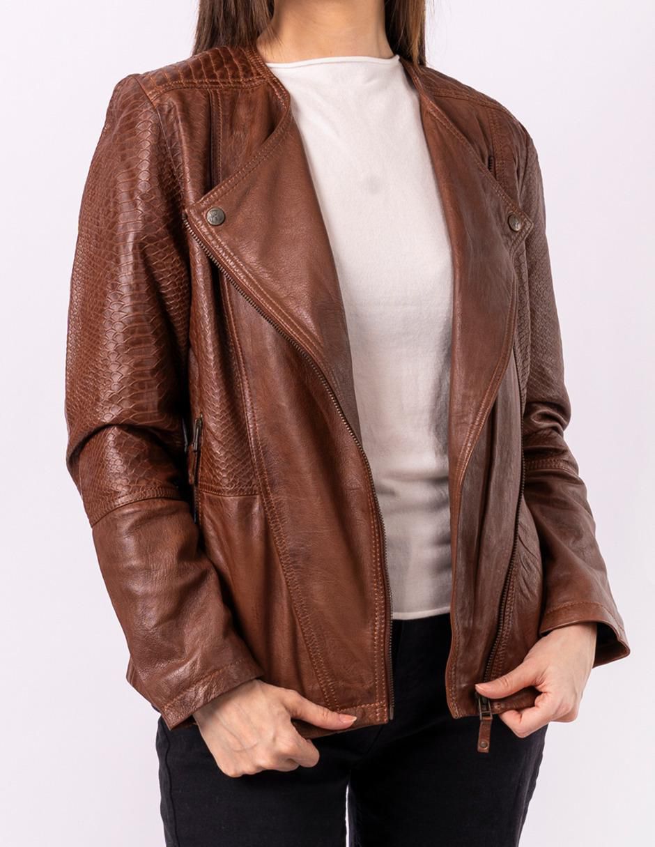 Chamarra casual Italy Donna impermeable de piel para mujer