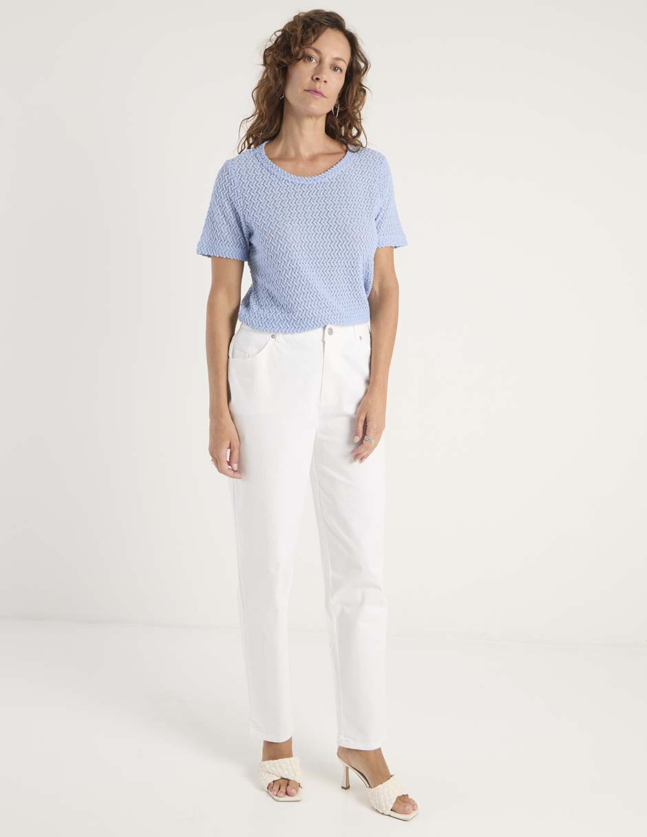Playera manga corta cuello redondo para mujer 2