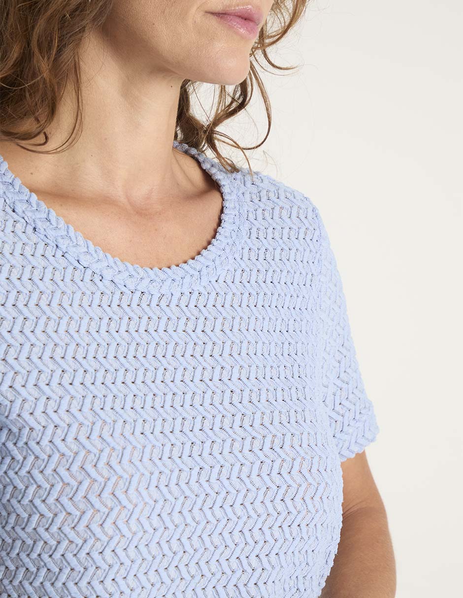 Playera manga corta cuello redondo para mujer 4