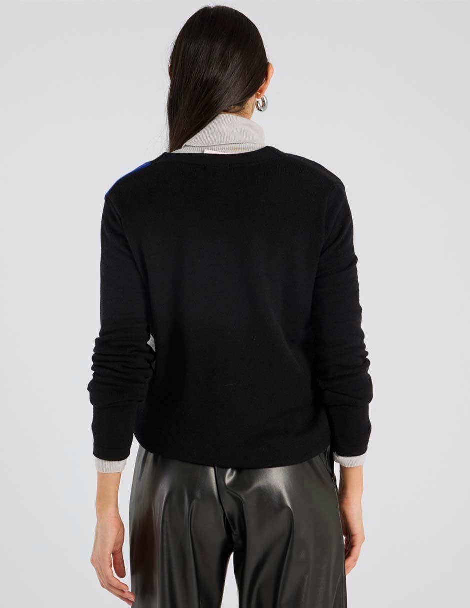 Suéter cuello V para mujer 2