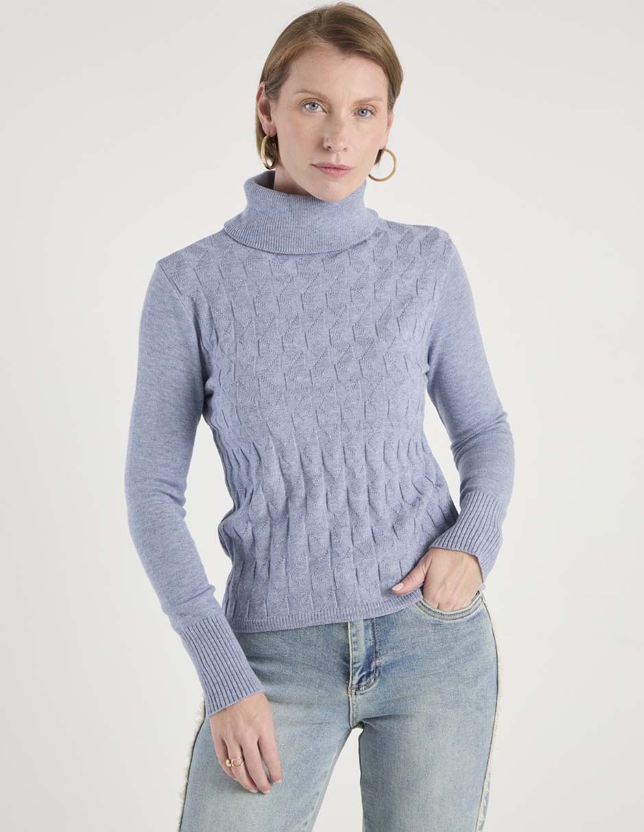 Suéter cuello tortuga para mujer