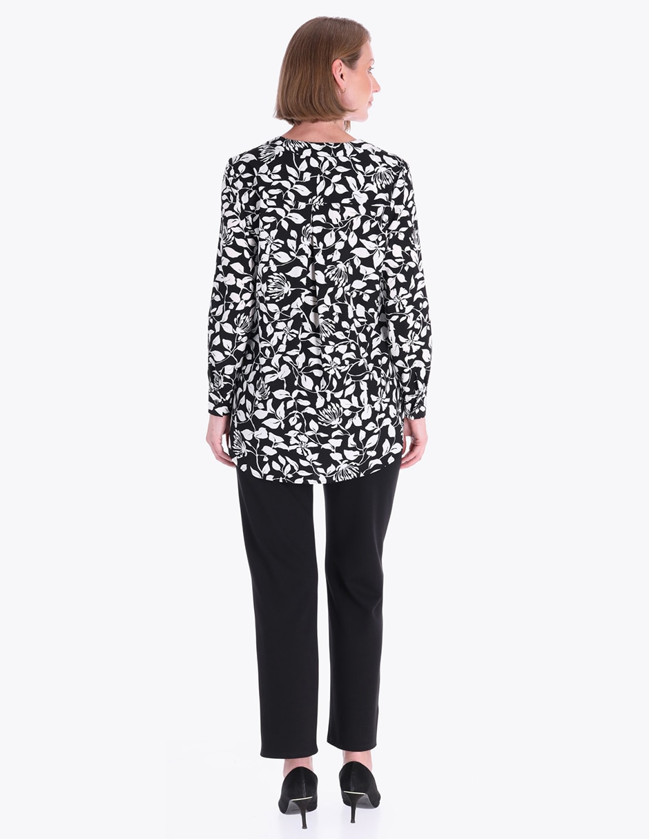 Blusa camisera manga larga para mujer 2