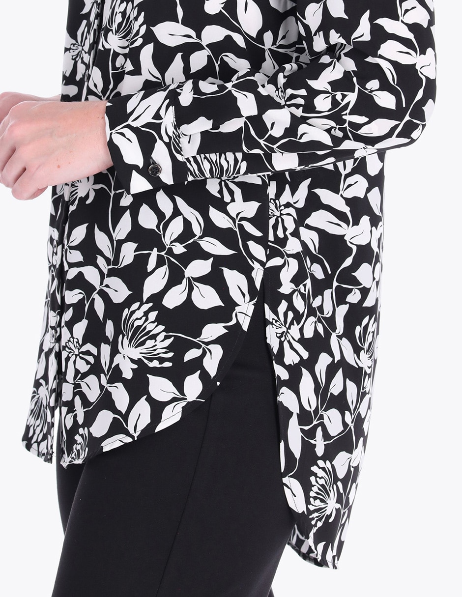 Blusa camisera manga larga para mujer 4