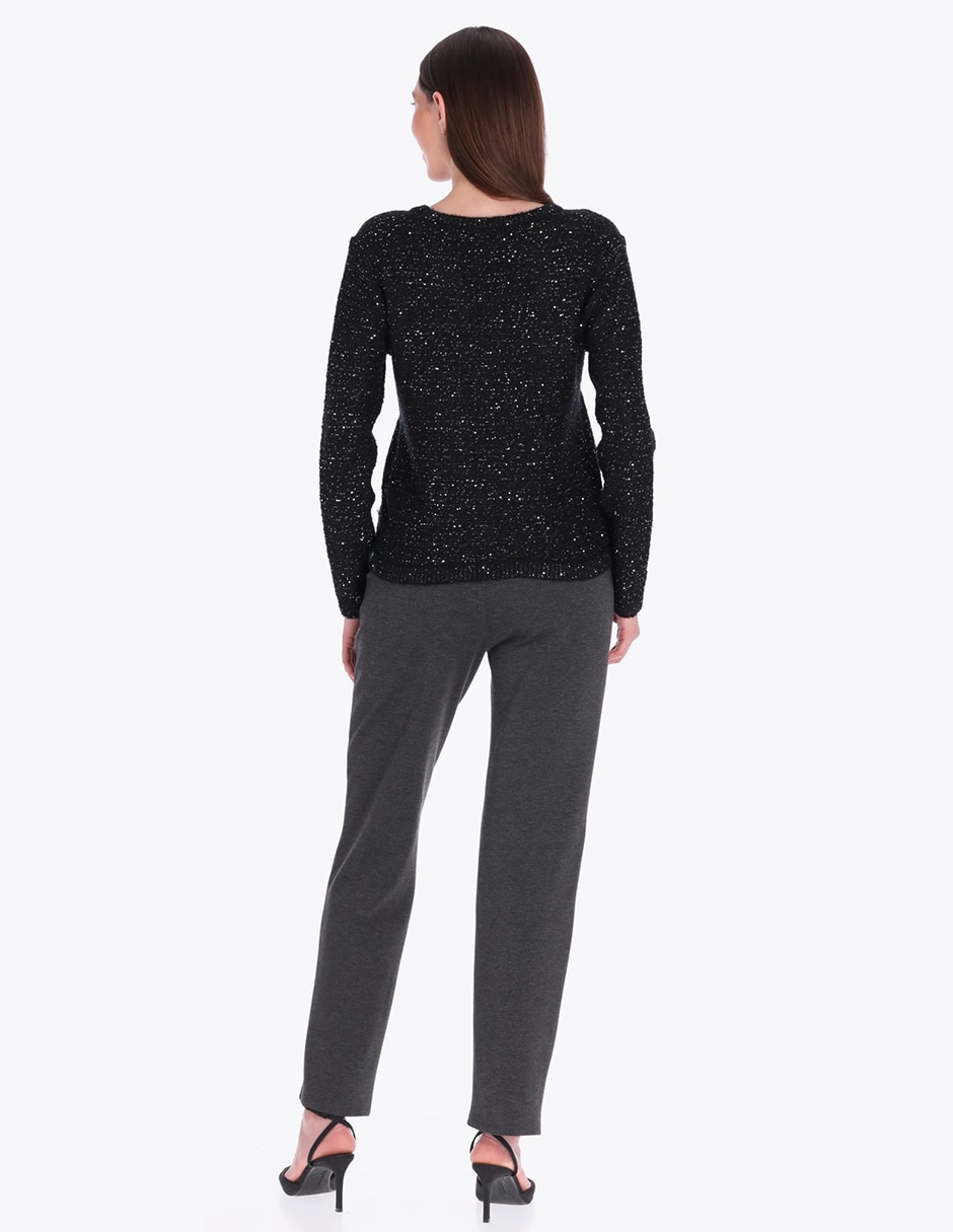 Suéter cuello v para mujer 2