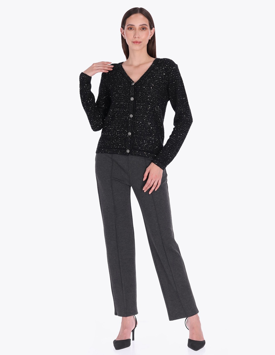 Suéter cuello v para mujer 3