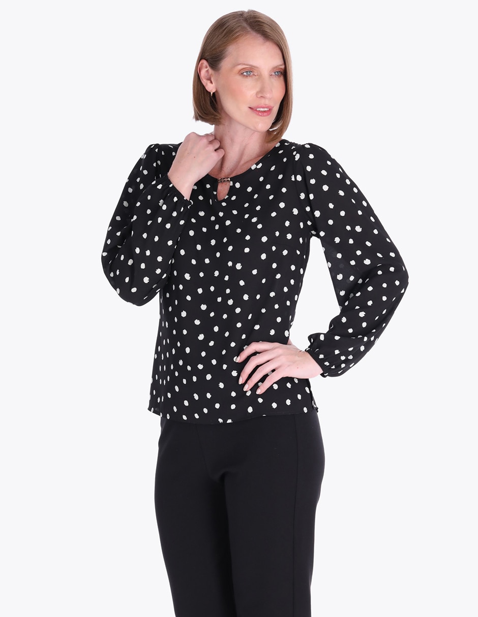 Blusa manga larga para mujer