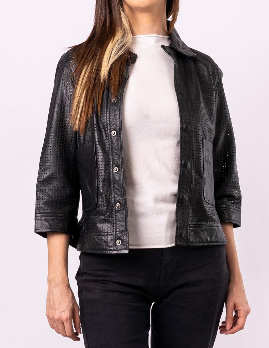 Chamarra casual piel para mujer