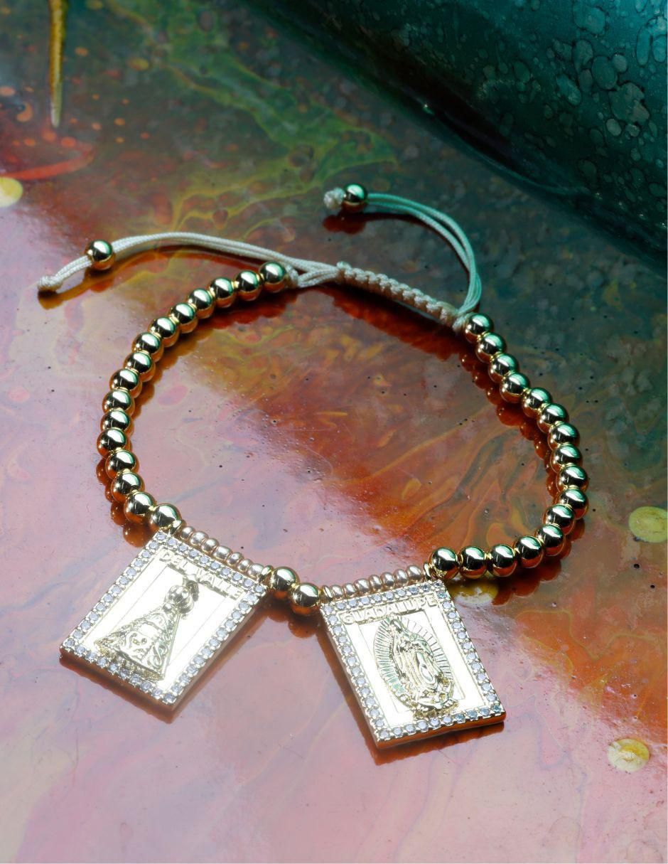 Pulsera 18 k Oravita con acabado baño de oro 4