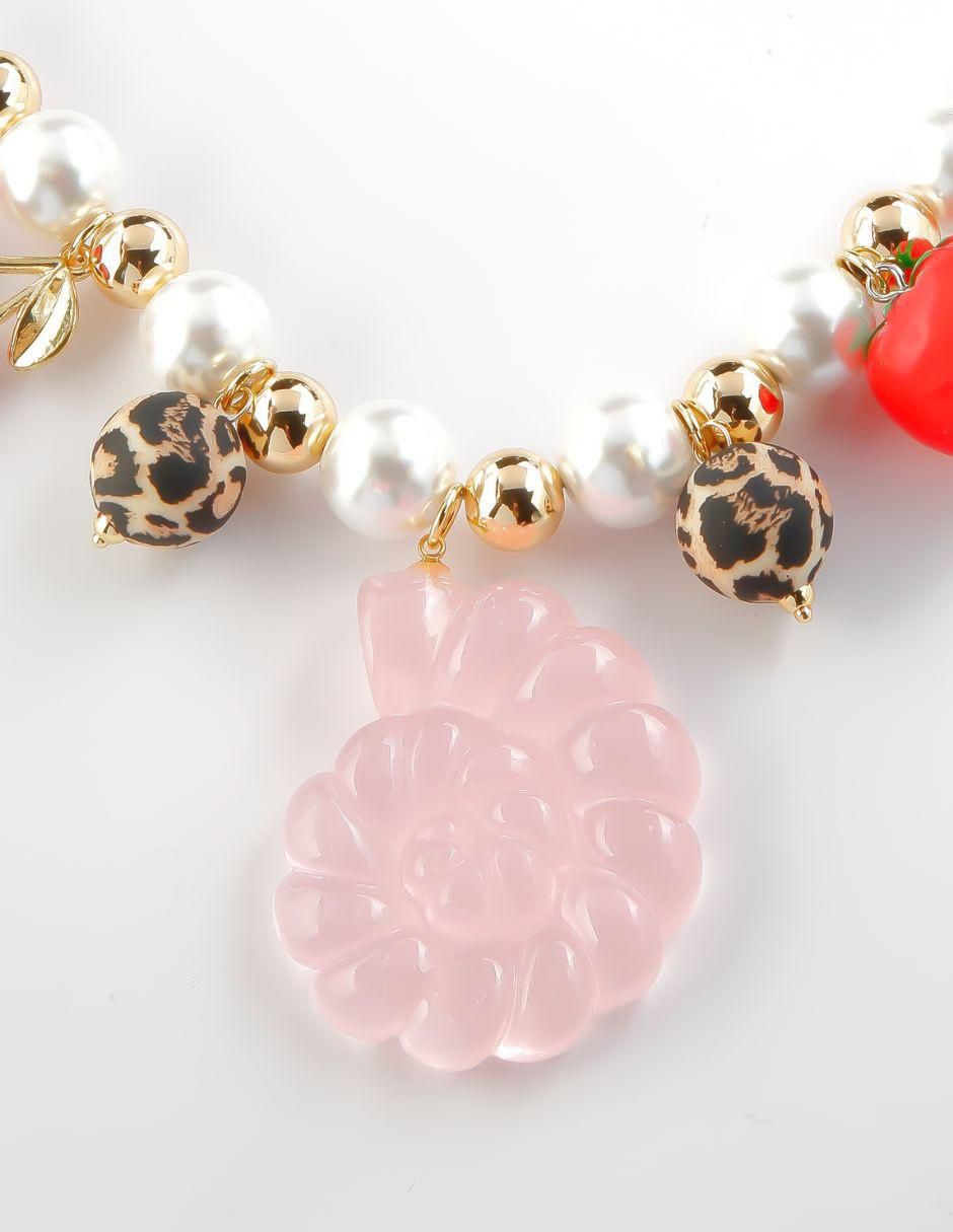 Collar de caracol Garden Pop de baño de oro 18 K 4