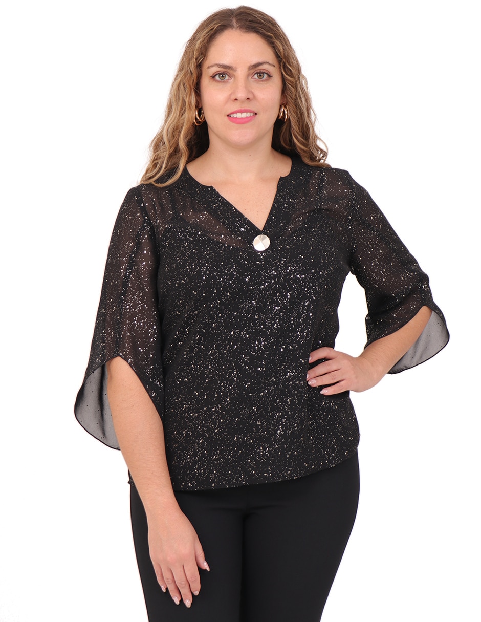Blusa manga corta para mujer