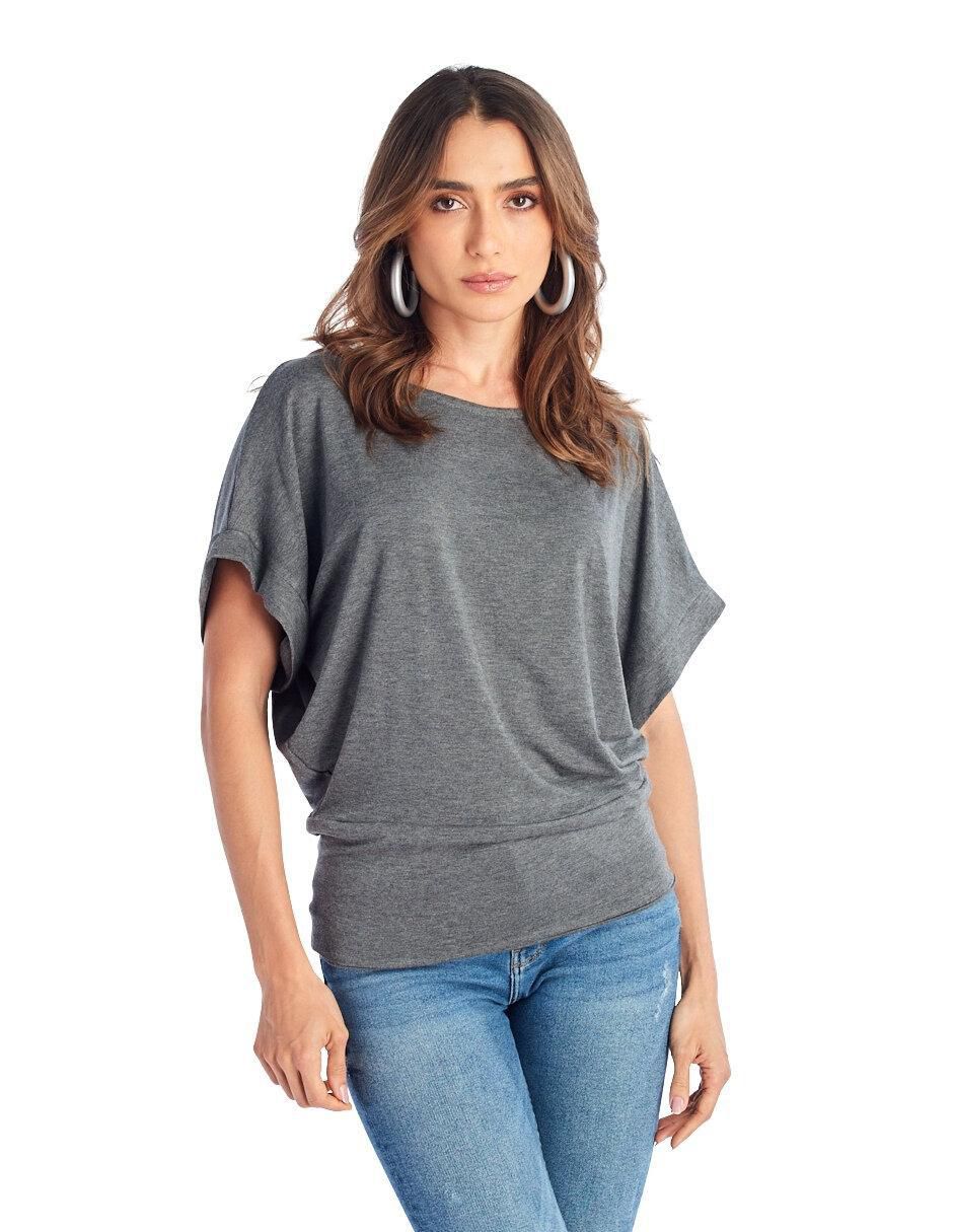 Blusa manga al codo para mujer