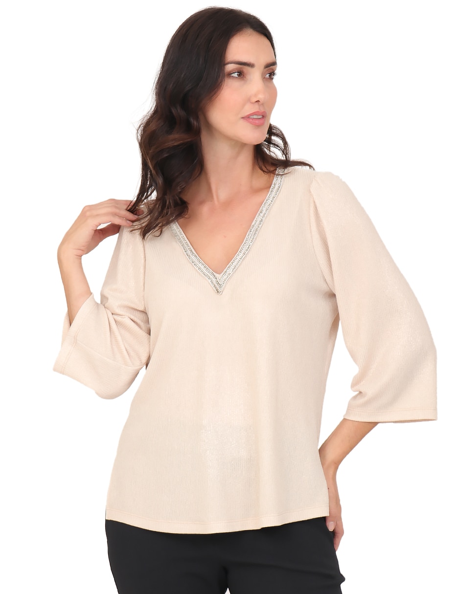 Blusa manga 3/4 para mujer