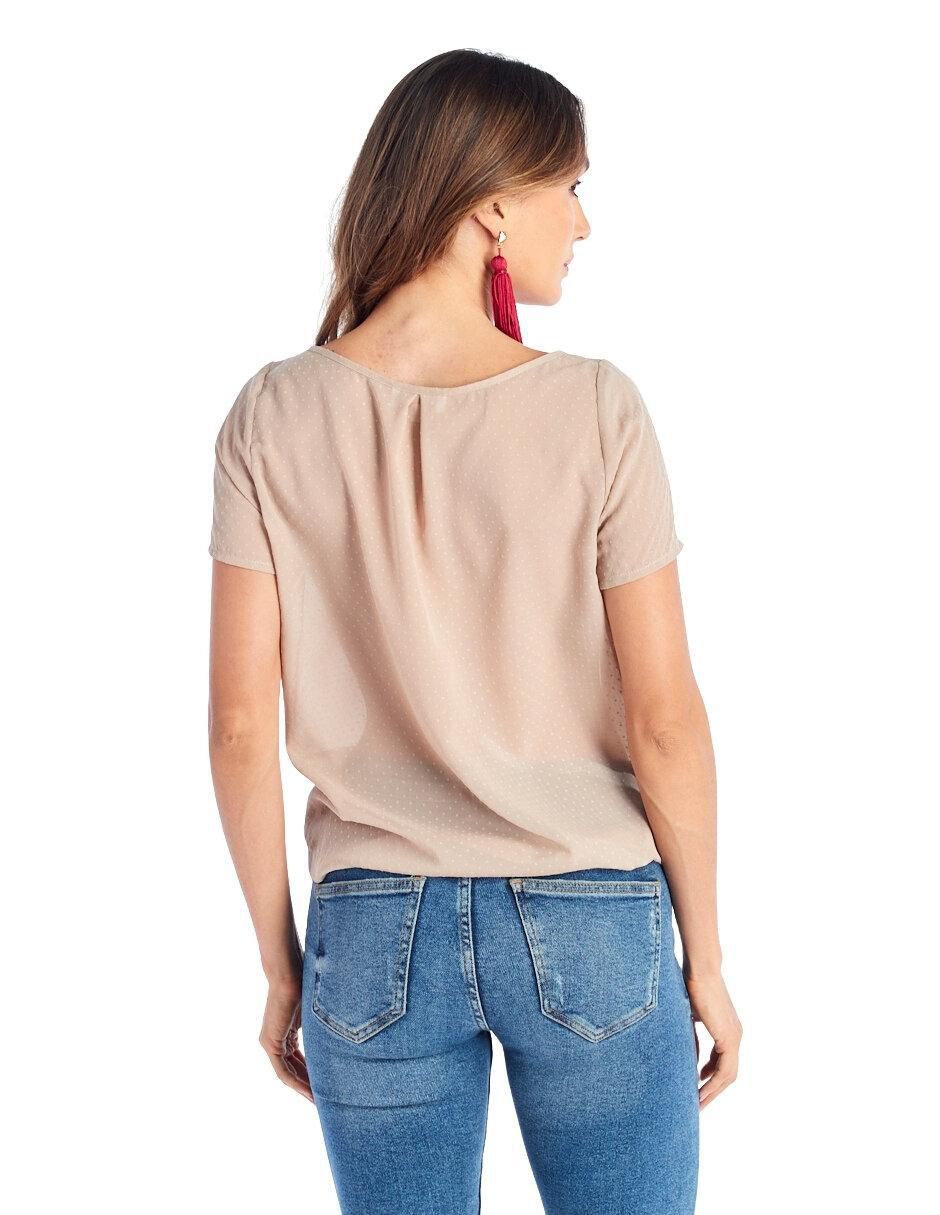 Blusa manga corta para mujer 4
