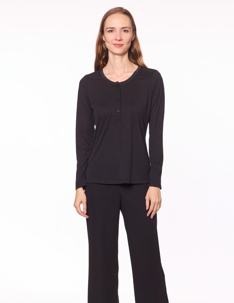 Blusa manga larga para mujer