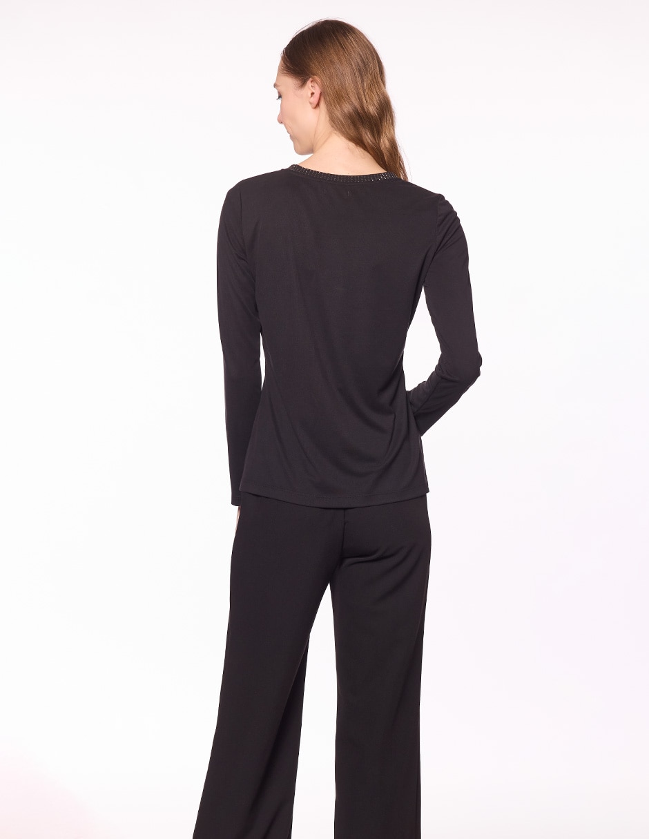 Blusa manga larga para mujer 4
